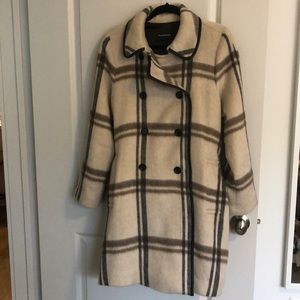 Club Monaco wool plaid check coat